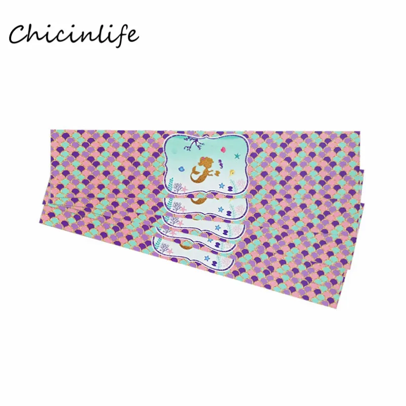 Chicinlife 12 шт Русалочки обертки для бутылок бутылки воды наклейки девочек на день