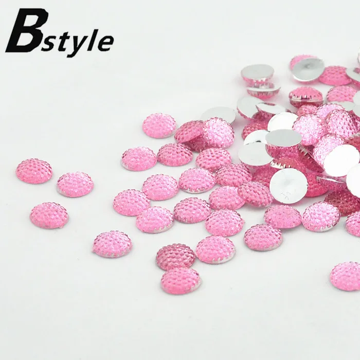 400 шт 10 мм розовый цвет кабошоны побрякушки круглые стразы/драгоценные камни