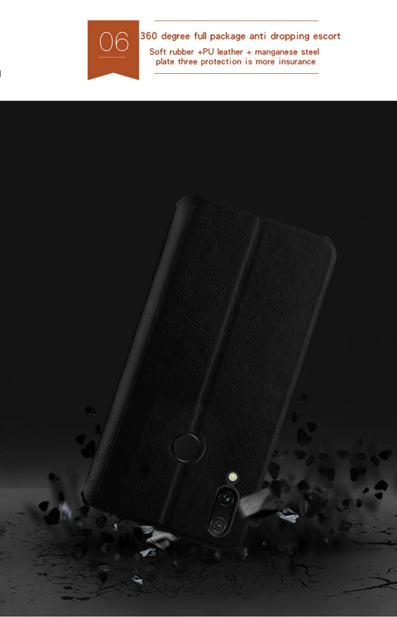 Для Xiaomi Redmi Note 7 чехол MOFI Флип из искусственной кожи чехол-подставка s для Xiaomi Redmi Note 7 Чехол-книжка в стиле книги
