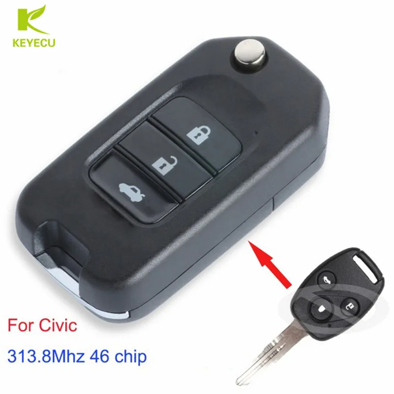 Запасной модуль KEYECU для HONDA Civic 313 8 2009 2010 2011 2012 2013|Ключ от авто| |