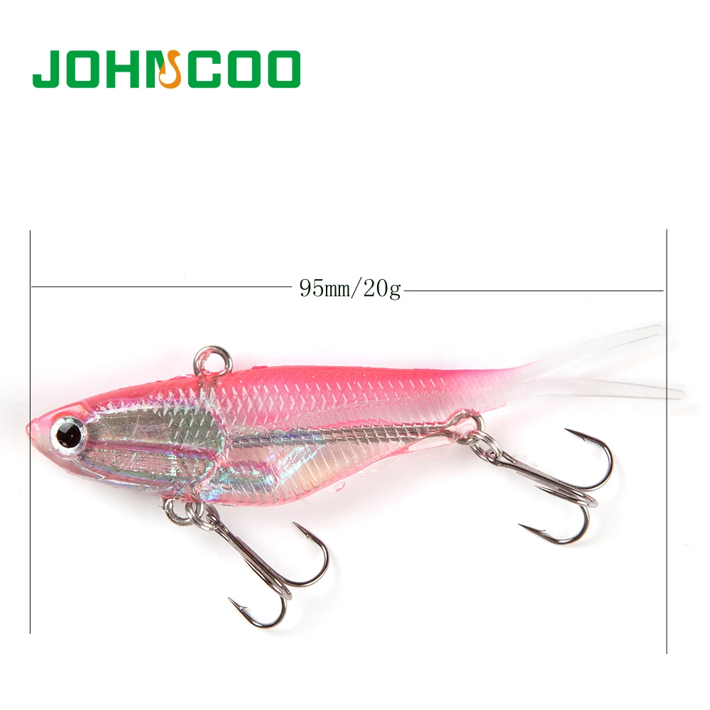 Джонку 2 шт. Новый мягкий ведущий рыболовный приманка 95 мм 20 г Jigging Fish Sinking Action Carp с острыми крючками.