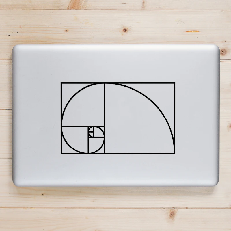 Спиральная наклейка Fibonacci для ноутбука Apple Macbook Pro Air Retina 11 12 13 14 15 дюймов кожаная Mac