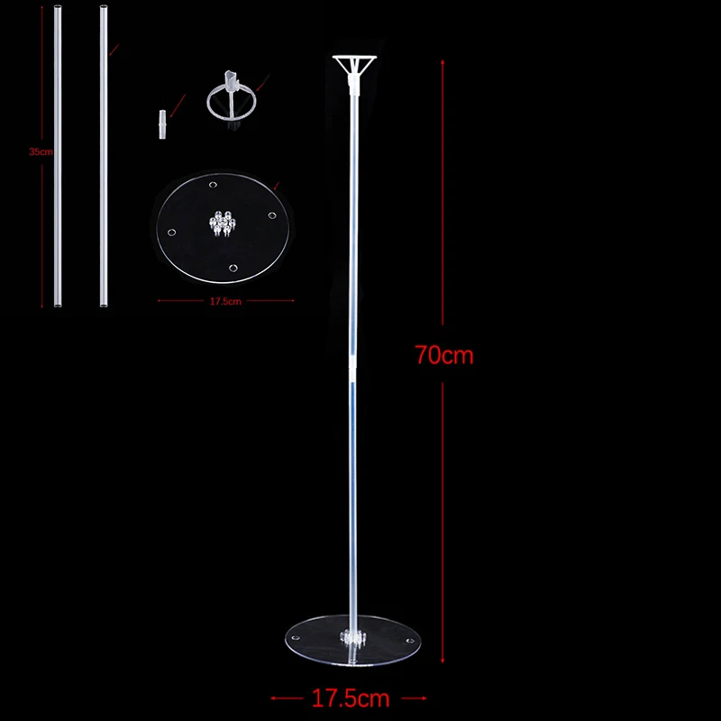 1 tube stand Дешевые 7/11 пробки держатель воздушных шаров колонна-подставка прозрачный пластиковый шар палочка День Рождения украшения Детские свадебные шары Декор - Цвет: 1 tube stand
