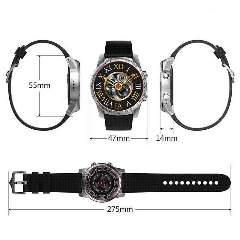 KW99 3G Smartwatch Phone Android 5.1 MTK6580 Quad Core 8GB ROM Heart Rate Monitor Pedometer GPS Anti-lost Smart Watch | Электроника