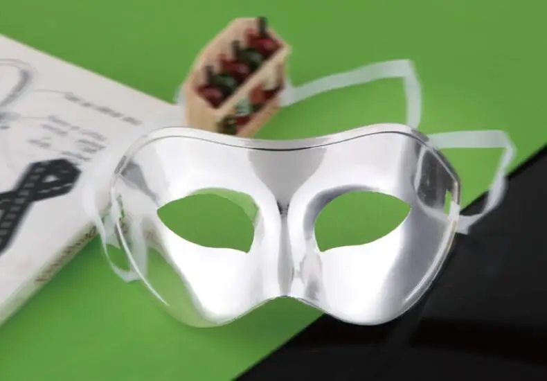 Новинка 2016 маска для вечеринки на Хэллоуин Полулицо плоская позолоченная