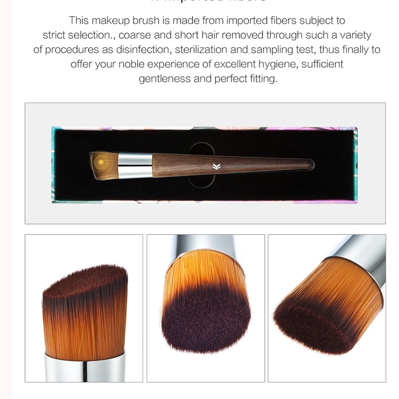 Кисточка для макияжа с плоской верхней синтетическая щетина лучшее акне под