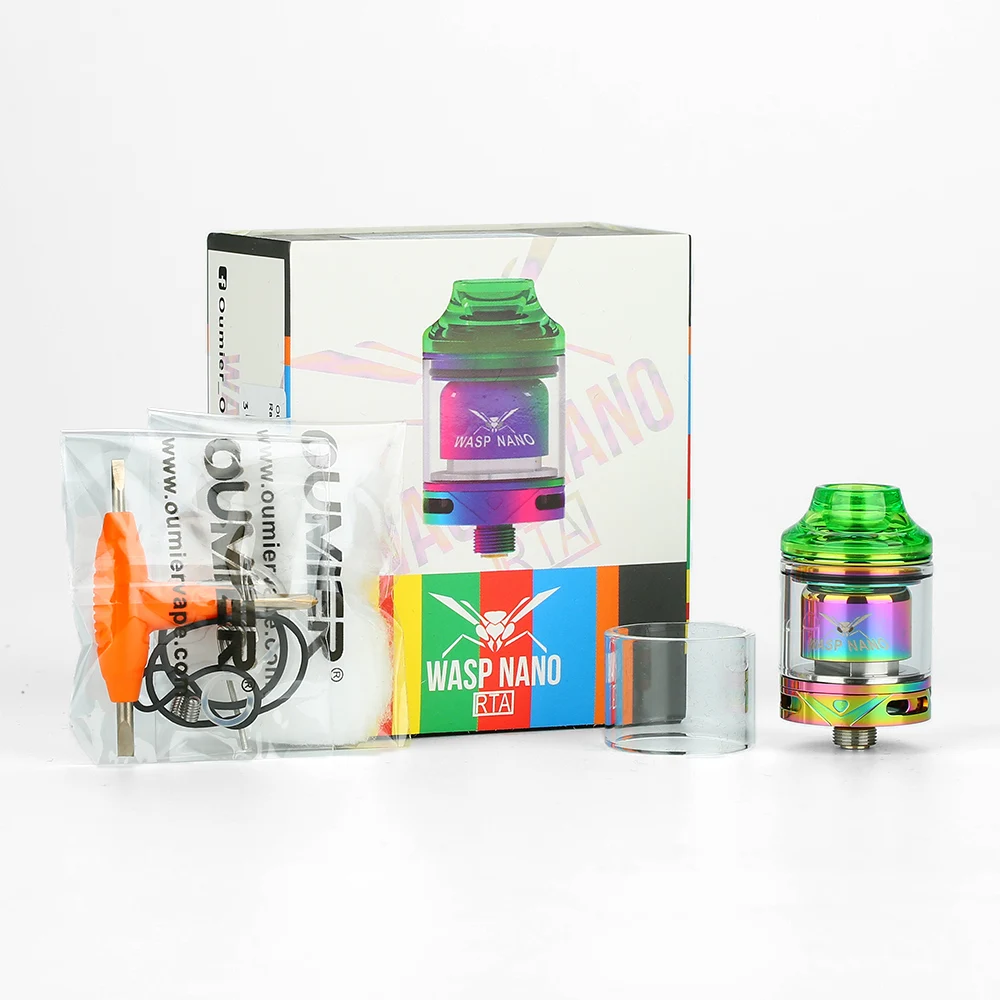Оригинальный OUMIER WASP NANO RTA 2 мл емкость 23 мм Диаметр w/Top Refill дизайн и PCTG капельный