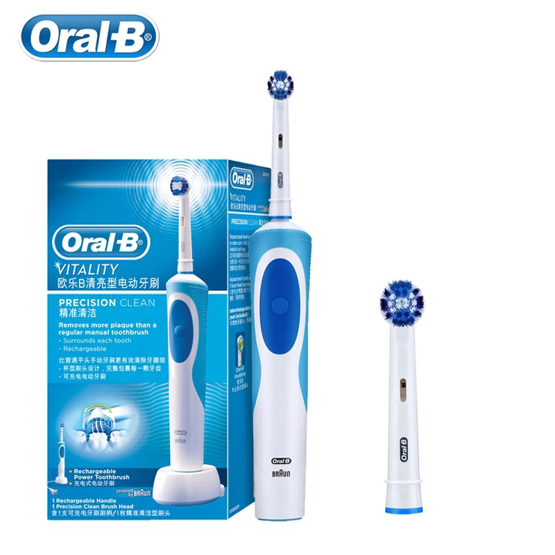 Электрическая зубная щетка Oral B Vitality для взрослых с 2 сменными насадками