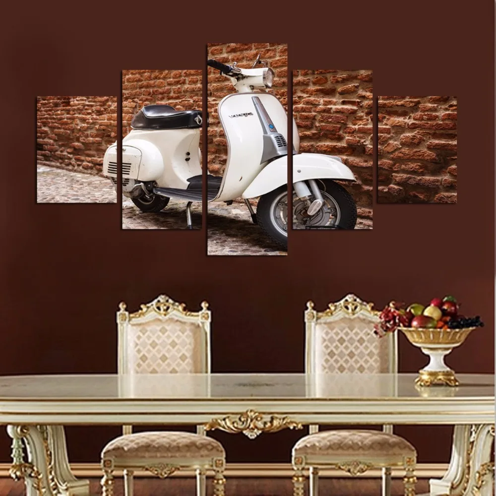 5 шт. натюрморт холст картина привлекает белый Электрический мотоцикл бытовое