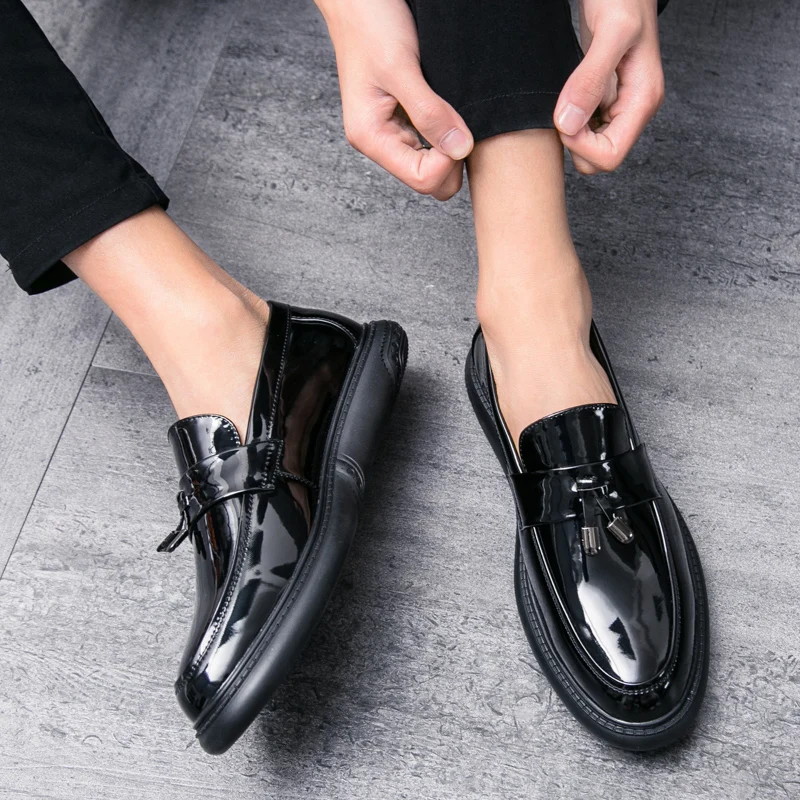 Split Leather Shoes Men Brand Footwear Non-slip Thick Sole Fashion Men's Casual Male High Quality Outdoor Loafers XX4 | Обувь