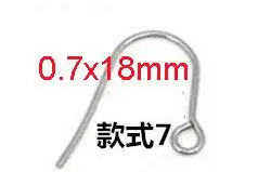7 50pcs Hypoallergenic Surgical Stainless Steel Multi Design Blank Earring Wire Fish Hooks for DIY Earring Jewelry Making Findings - Цвет: 7