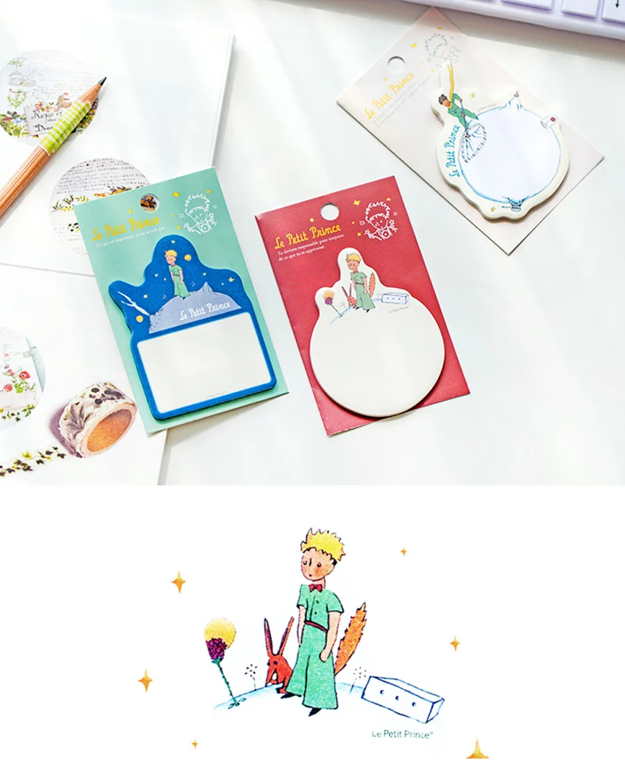 1X kawaii Маленький принц Еженедельный план Липкие заметки пост Блокнот Канцелярские товары школьные принадлежности планировщик наклейки бумага