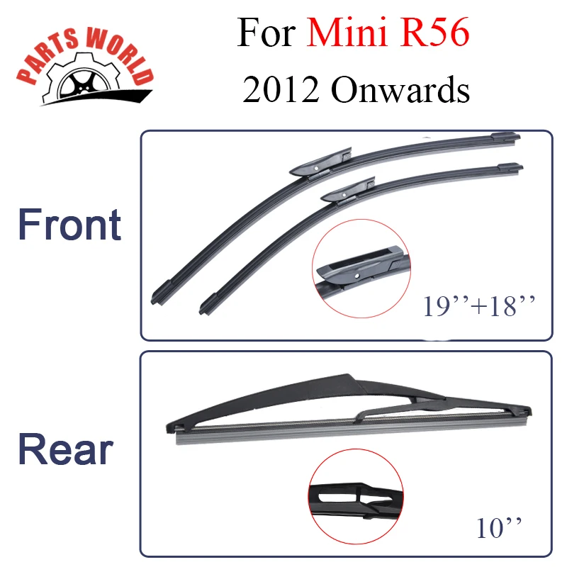 Резиновая Передняя и задняя щетка стеклоочистителя для Mini R56 2012 года аксессуары