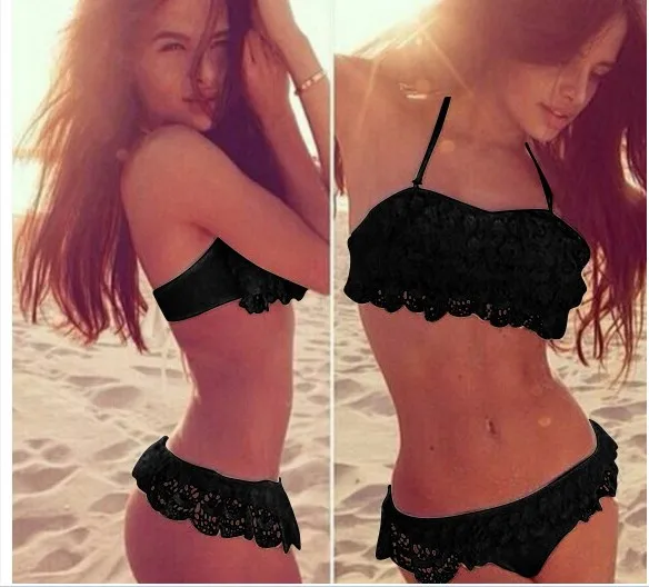 Премиум сексуальный бандо Кружева вязание крючком женский набор бикини для