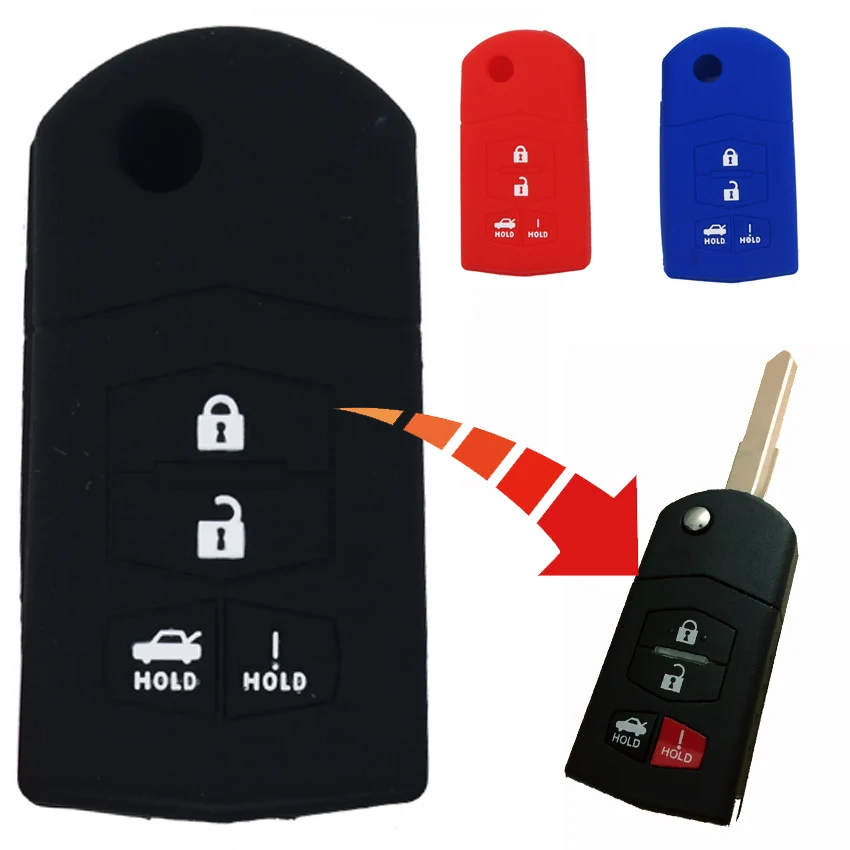 1 шт. 4 кнопки чехол для ключа автомобиля Mazda 3 5 6 RX8 RX 8 CX5 CX CX7 7 CX9 9 MX5 MX Miata GT GS GX Grand Sport S