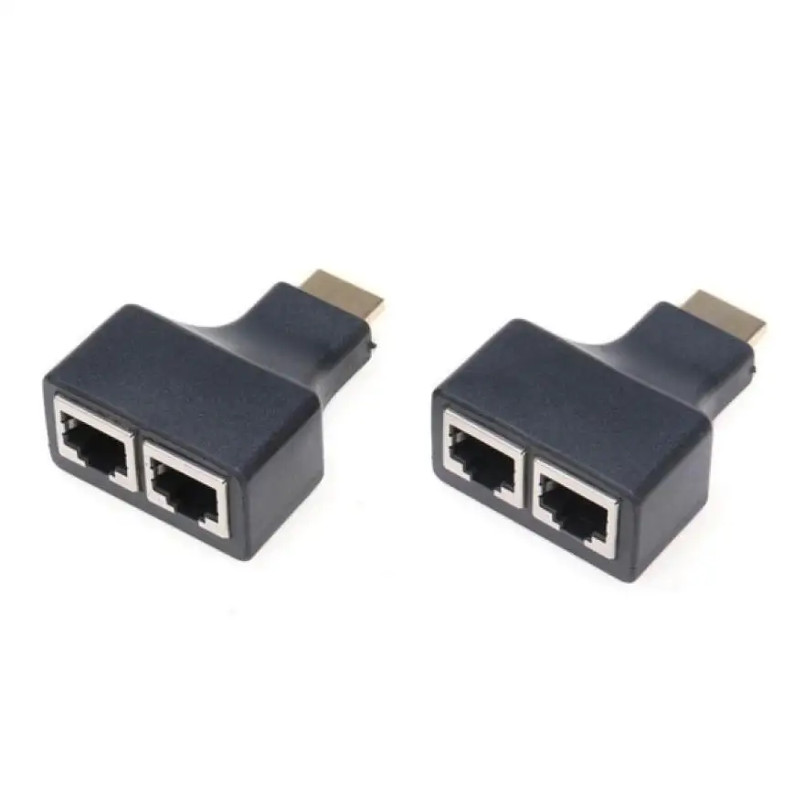 Высокое качество 1 пара HDMI по RJ45 Cat5e Cat6 UTP LAN Ethernet балун Extender Ретранслятор 1080 P 3D