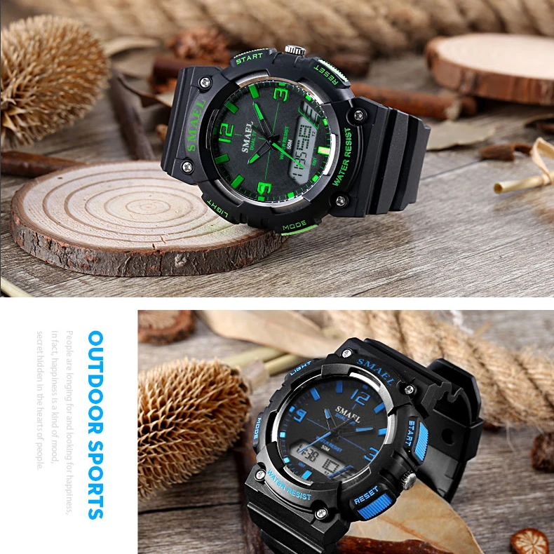 SMAEL Men Watches White Sport Watch LED Digital 50M Waterproof Casual S Shock Male Clock 1509 relogios masculino Man | Наручные часы