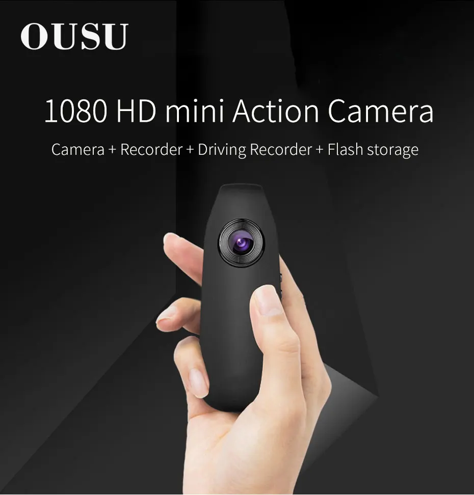 OUSU 1080P мини камера безопасности для тела для спорта на открытом воздухе экшн-камера для видеонаблюдения микро диктофон аудио Скрытая шпионская ручка