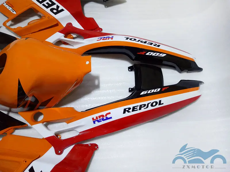 Комплект обтекателей из АБС пластика для HONDA 91 92 93 94 CBR 600 F2 оранжевый черный репсол