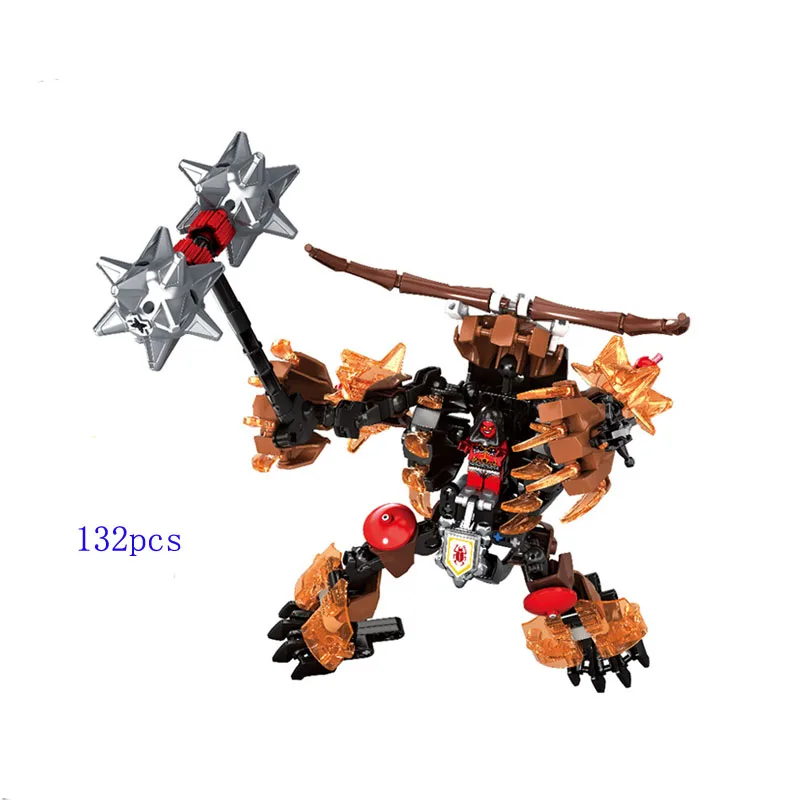 132 шт. nexus блок Рыцари moltor evil mech робот Moc строительные блоки фигурки дьявола