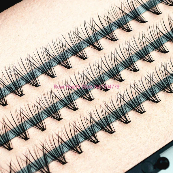 4 шт./лот 57 узлов 20 волосков/черные Индивидуальные Накладные ресницы Набор для