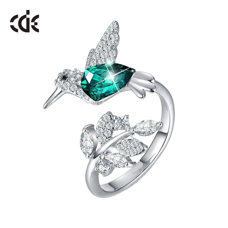 CDE 925 серебряное кольцо украшенное кристаллами из женских колец Ringen Voor Vrouwen