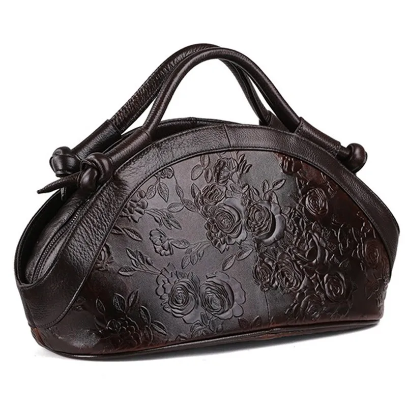 Женская большая сумка на плечо из натуральной кожи для отдыха Ретро мессенджер с