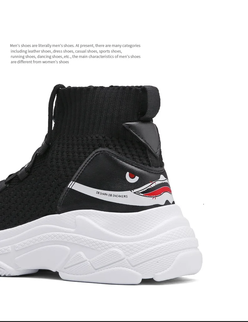 Sharks Sneakers Men Running Shoes For Men Jogging Trainers Lovers Male High Top Sneakers Summer Breathable Chaussure Homme Sport