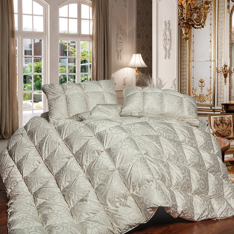 

1.5x2m/2x2.3m/2.2x2.4m King Queen Twin size Goose/Duck down Comforter Bedding sets Quilt/ duvet /Blanket for winter