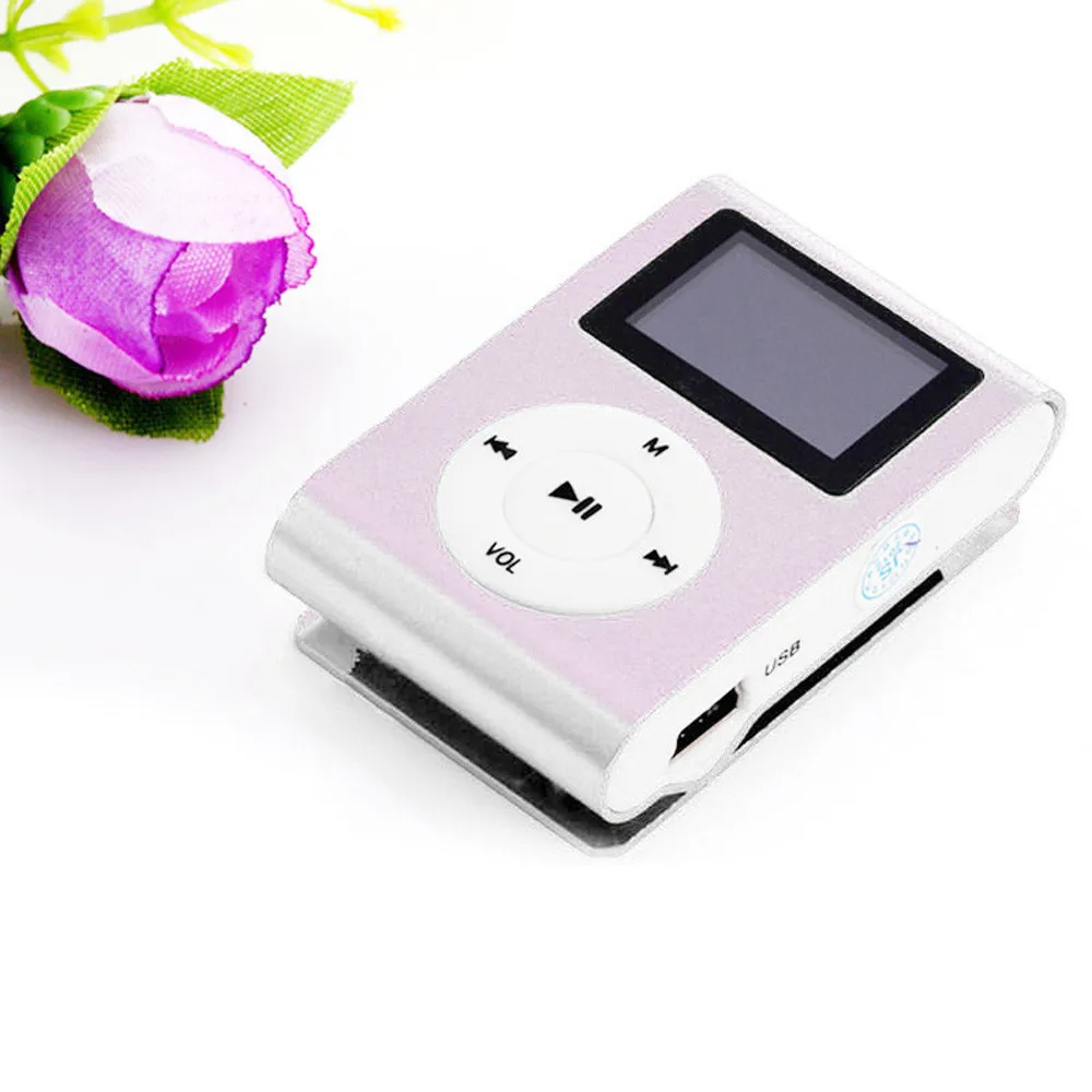 HIPERDEAL Mp3 плеер мини USB металлический зажим портативный аудио mp3 ЖК экран Поддержка