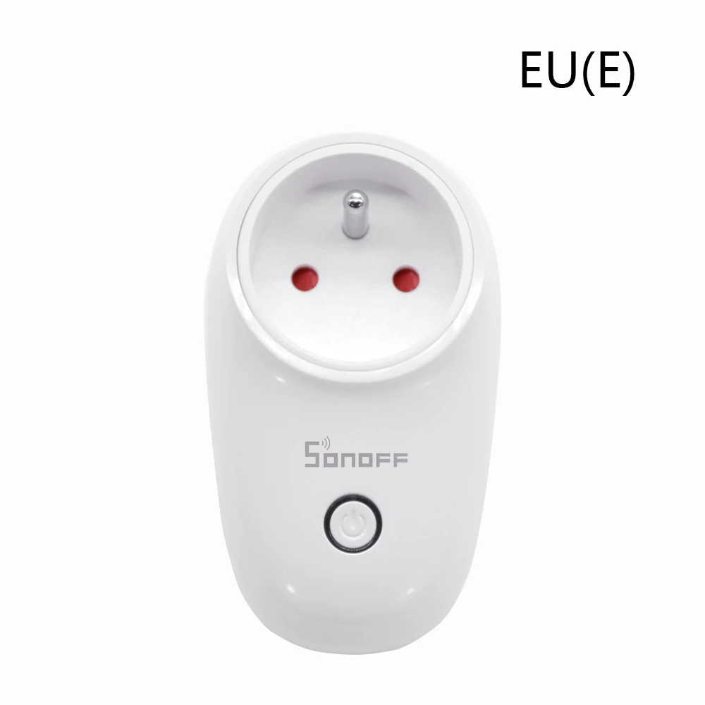 EU(E) Plug Sonoff S26 Wifi умная вилка EU/UK/US/IL/CH/IT Беспроводная вилка умный дом выключатель питания розетка работает с Alexa Google Assistant - Комплект: EU(E) Plug