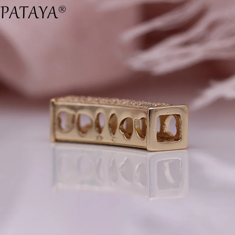 Женское свадебное ожерелье PATAYA длинное из розового золота 585 пробы с натуральным