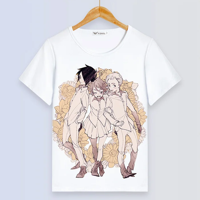 Футболка в стиле аниме «The Promised Neverland» для мужчин и женщин, футболка с коротким рукавом, Harajuku, летние хлопковые топы, уличная одежда для пар - Цвет: 20