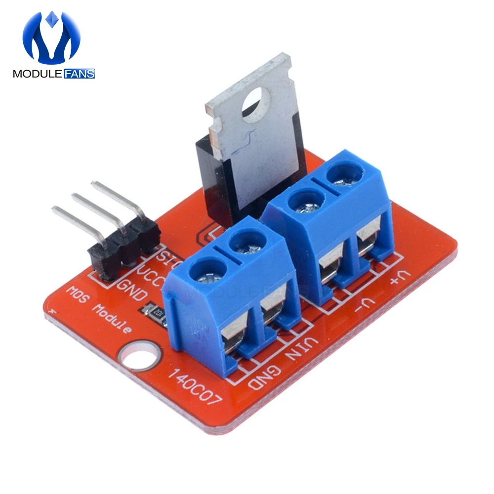 Верхняя кнопка Mosfet IRF520 модуль драйвера для Arduino MCU ARM Raspberry Pi 3 в-5 в MOS PWM Затемняющая