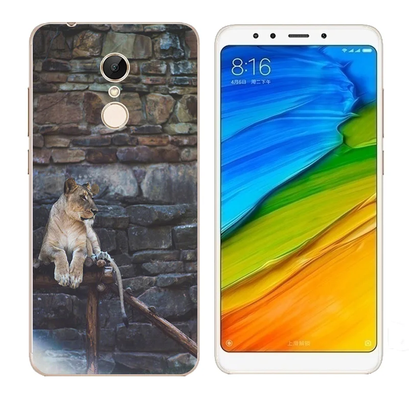 5 7-дюймовый чехол для Xiaomi Redmi с ручным принтом мягкий из ТПУ прозрачный
