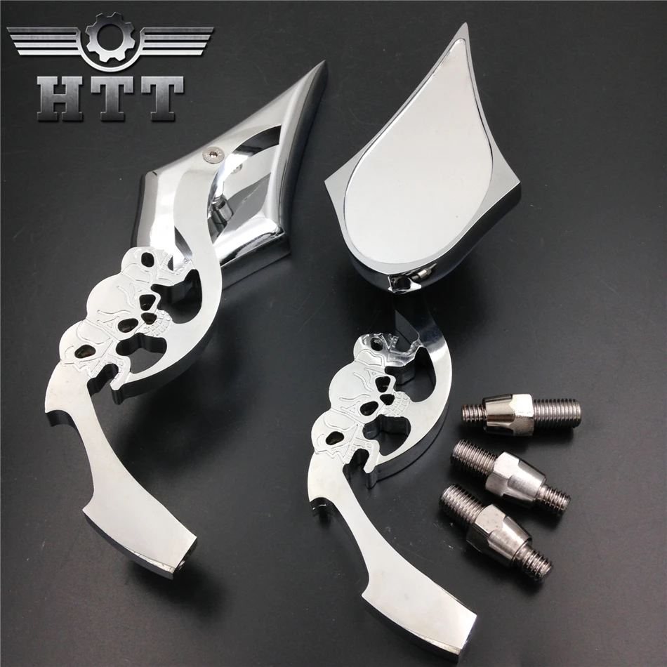 Послепродажное хромированное зеркало с лезвием черепа на заказ подходит для Suzuki