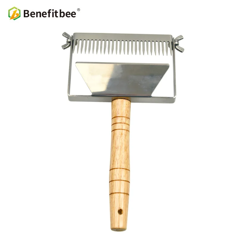 Benefitbee брендовый Регулируемый скребок для пчеловодства инструмент медовый нож из нержавеющей стали медовая расческа инструменты для отжима меда