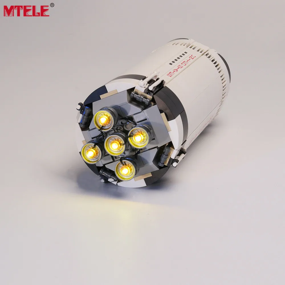 Бренд MTELE набор игрушек со светодиодный светильник кой для Apollo Saturn V Launch совместим