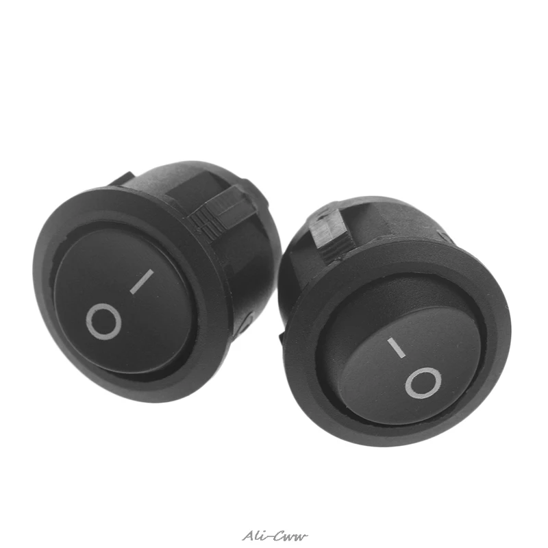 2018 2 шт./лот Mini 3-контактный круглый черный SPDT вкл. ВЫКЛ. защелкивающийся