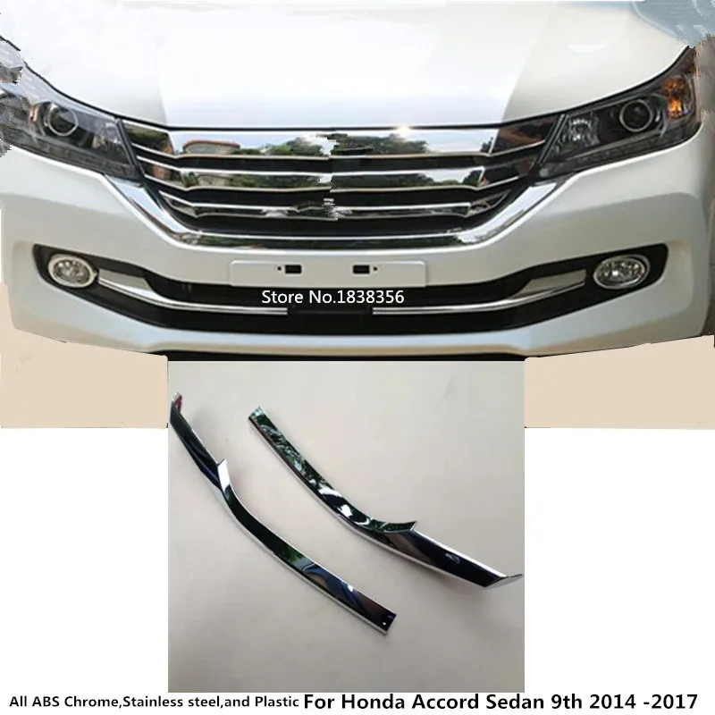 Для Honda Accord Sedan 9th крышка автомобиля ABS Хром передний выход планки решетка решетки рама капота 2 шт