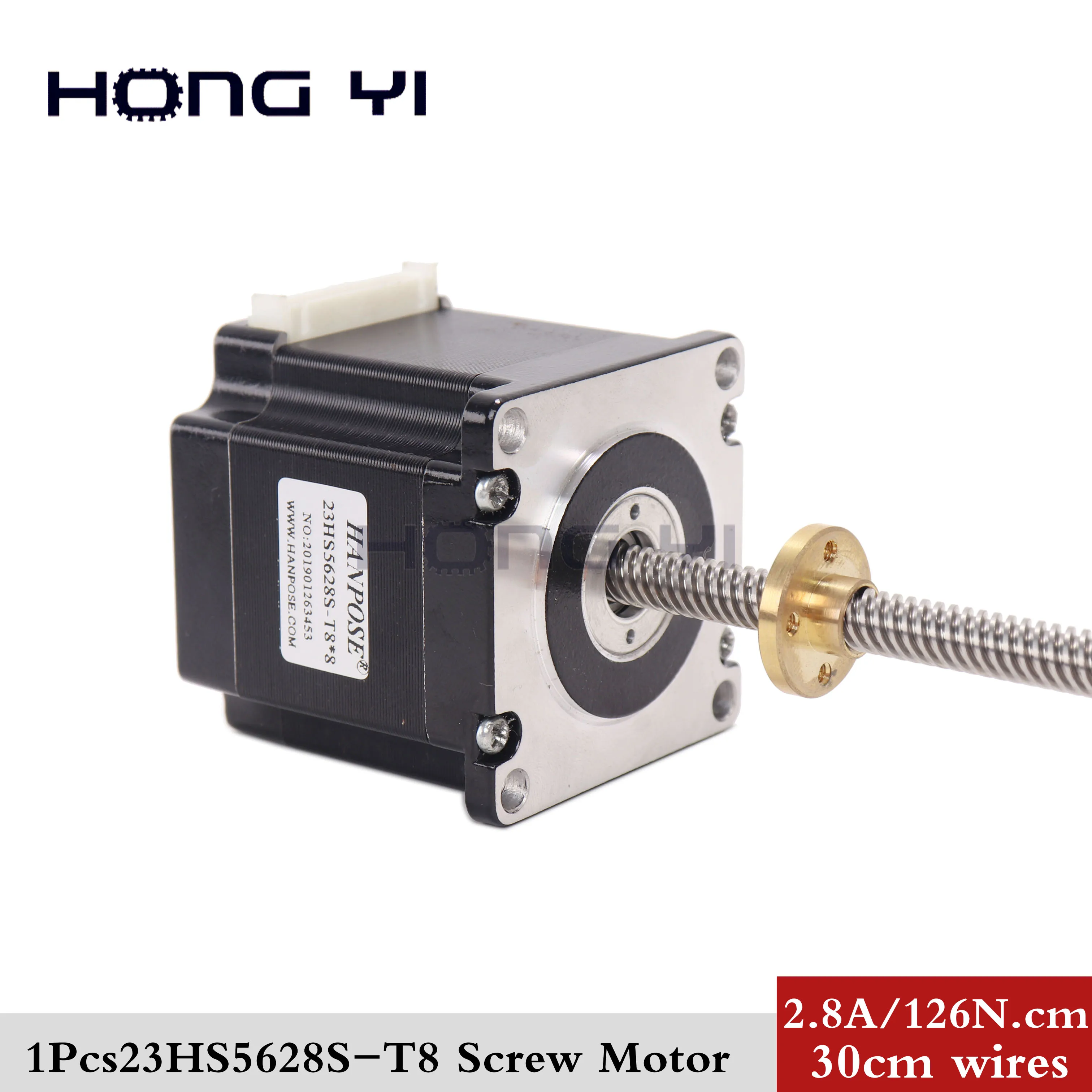 Free shipping Nema 23 screw Stepper Motor 23HS5628 4-lead 57 motor 165 Oz-in 56mm 2.8A with t8x8 screw lead CNC Laser Grind Foam