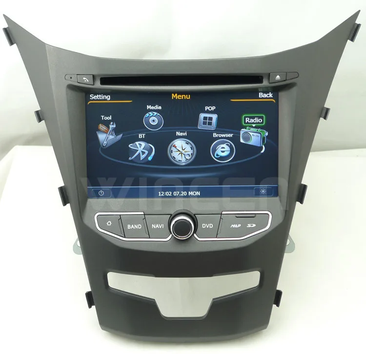 S100 A8 двухъядерный 1080P Автомобильный DVD GPS плеер для Ssangyong Korando 2013 на Поддержка
