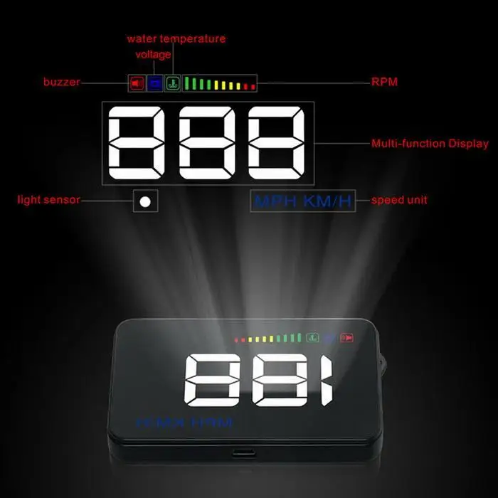 A500 3 5 дюймов OBD HUD Автомобильный дисплей лобовое стекло проектор бортовой