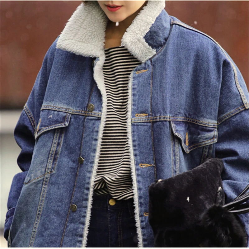 Зимняя куртка с шерстяной подкладкой для женщин размера плюс длинное пальто