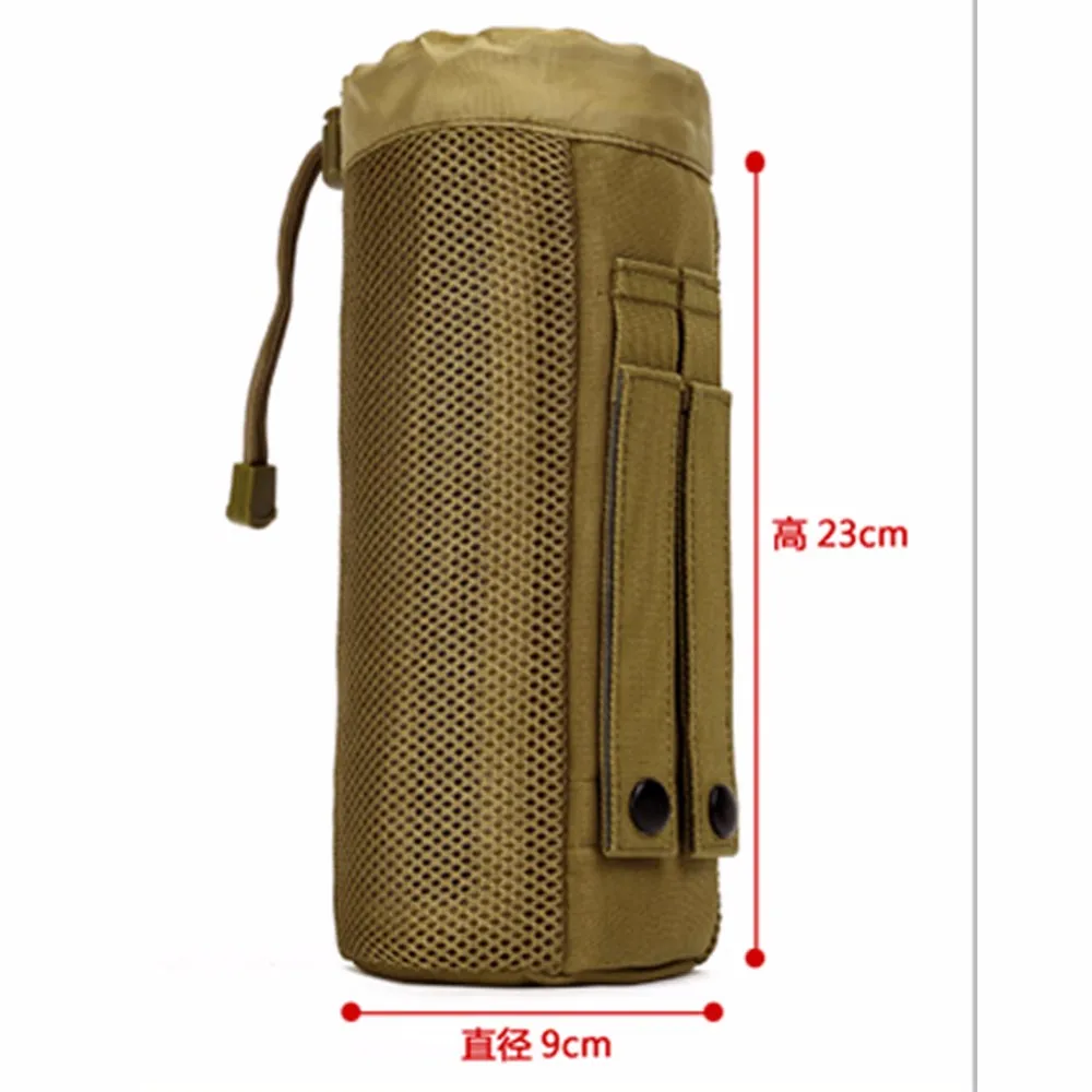 На открытом воздухе MOLLE система тактика бутылка для воды карман d-кольцо держатель шнурок мешок армии прочный нейлон оборудование добавить мешок воды