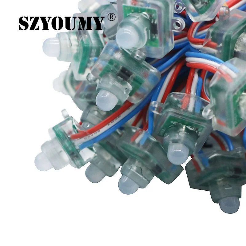 SZYOUMY 12 мм WS2811 полноцветный квадратный пиксельный светодиодный модуль