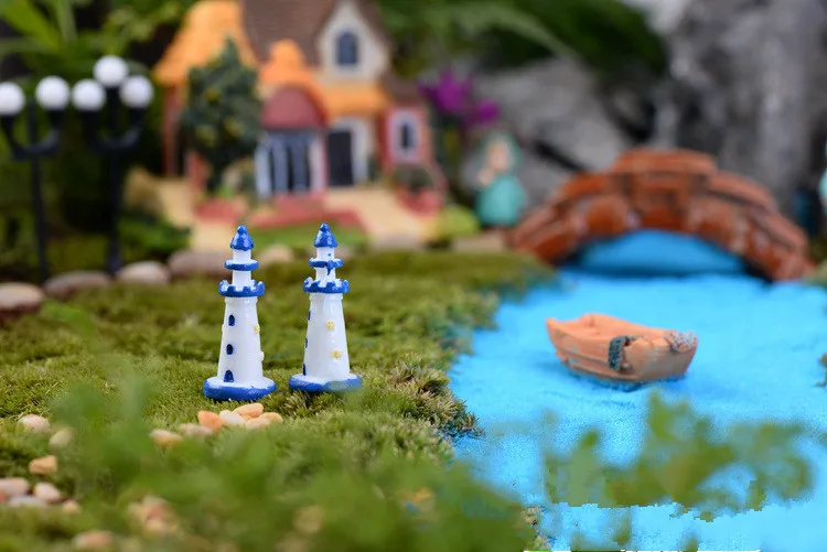 2 шт./лот Декор фигурки маяка металлический ремесленный световой маяк сигнальный