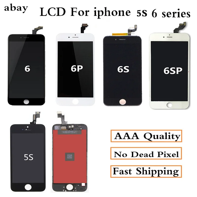 AAA Новый ЖК дисплей для iPhone 5S 6 6s Plus 5s сенсорный экран дигитайзер в сборе запасные
