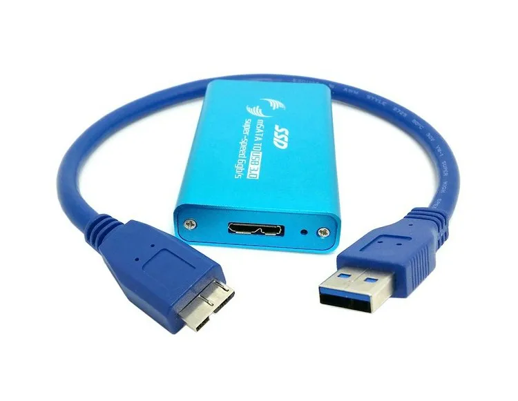 MSATA SSD на USB 3 0 внешний корпус Чехол адаптер для 1 8 дюйма 50 мм mSATA HDD конвертер +