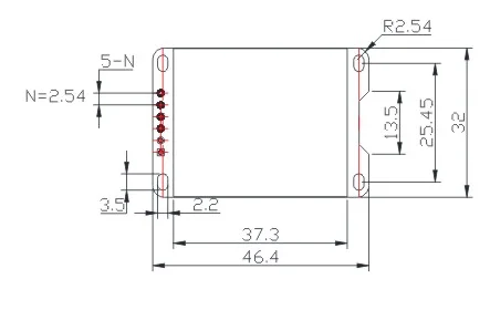 1.54 дюймовый e-Бумага Модуль 200*200 E-Ink Экран дисплея SPI широкий угол обзора